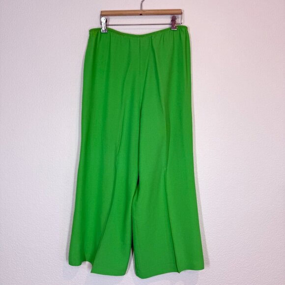 Vintage Indorables of California 60s Pants Suit Set Bright Green Retro Medium - Picture 10 of 13